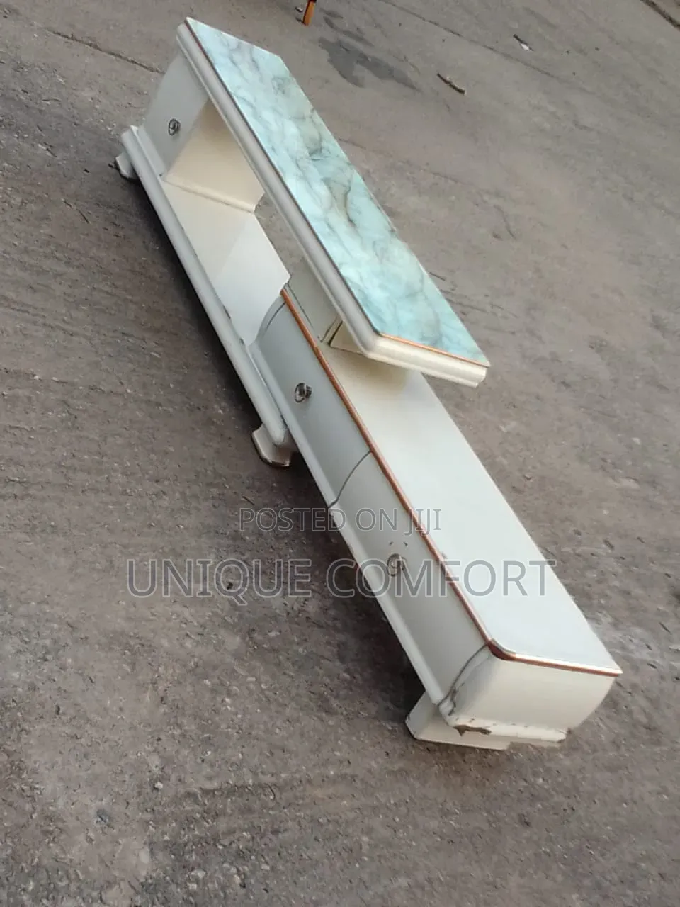 Imported Marble Adjustable TV Stand With Center Table