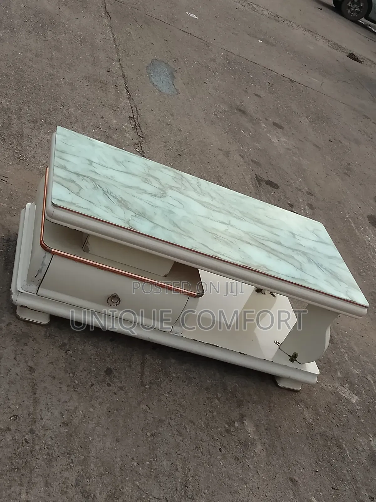 Imported Marble Adjustable TV Stand With Center Table