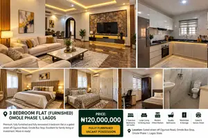 Furnished 3bdrm Block of Flats in Omole Phase 1 for sale