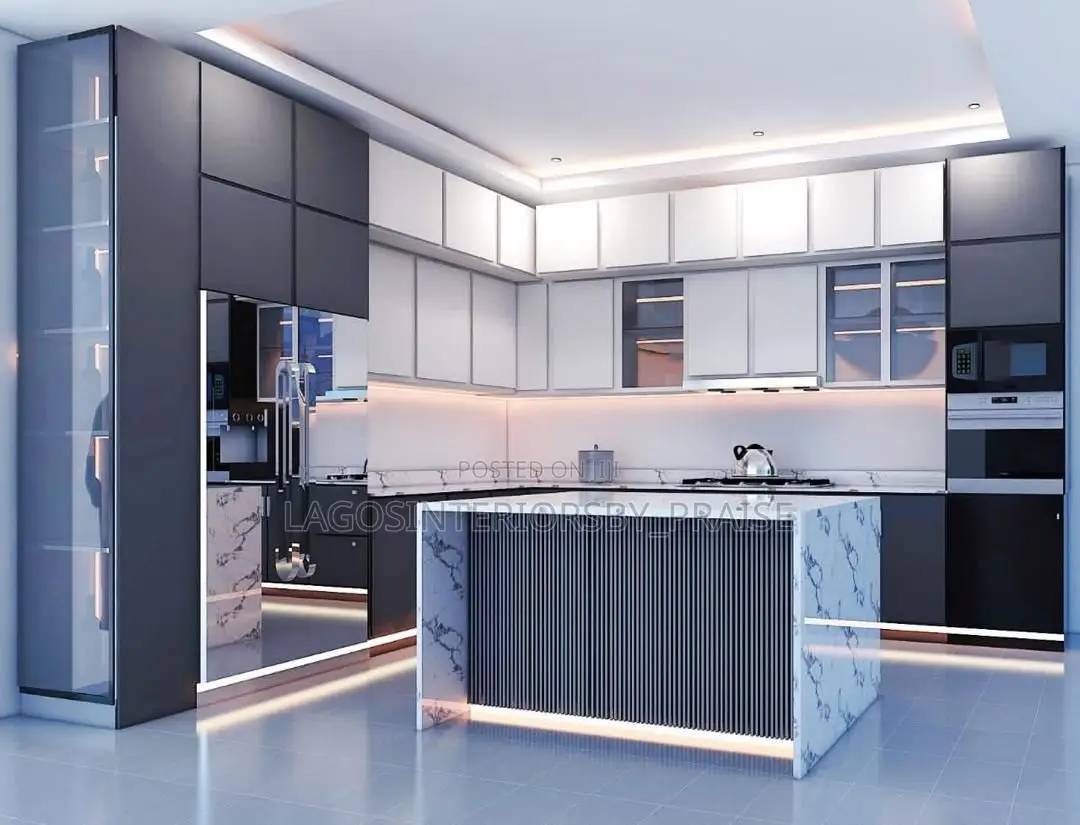 High Gloss Kitchen Cabinet Set - Modern Kitchen Design & Installation