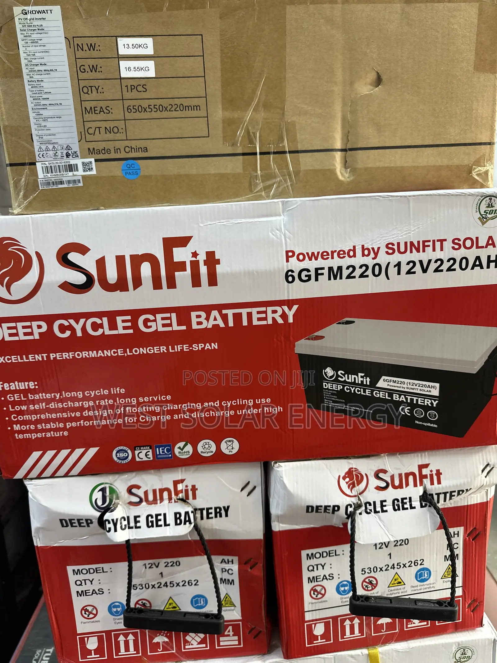 220Ah 12V Sunfit Dry Cell Battery