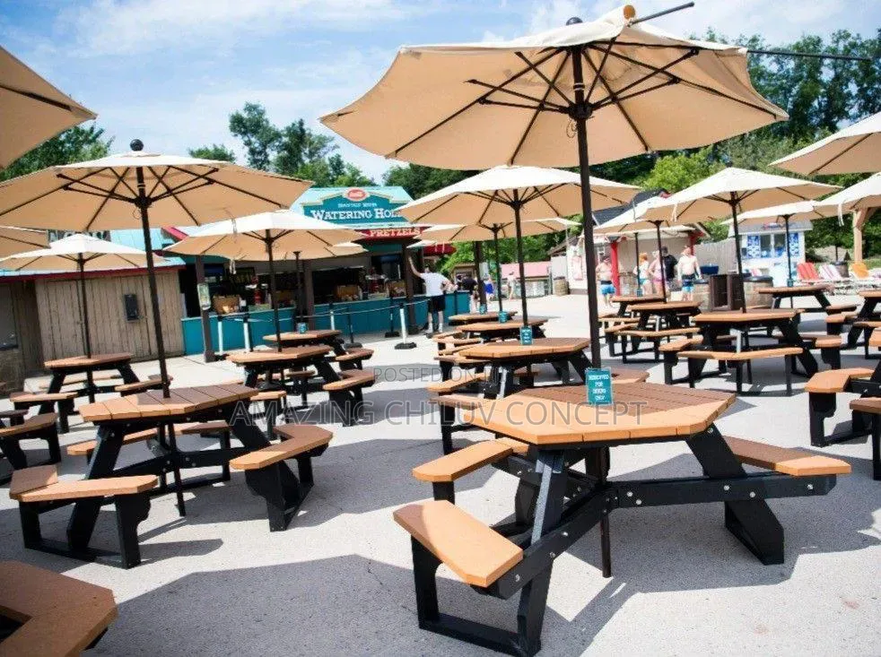Commercial Outdoor Picnic Table & Bench Set