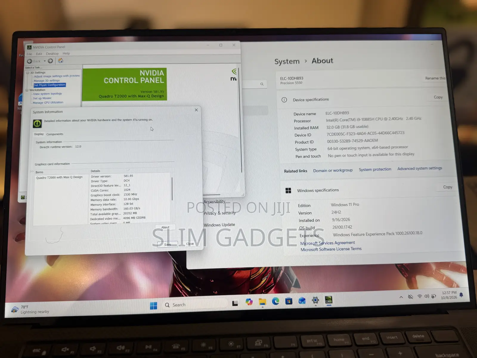 Laptop Dell Precision 5550 32GB Intel Core i9 SSD 1T