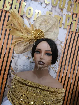 Beautiful Gold Feather Fascinator