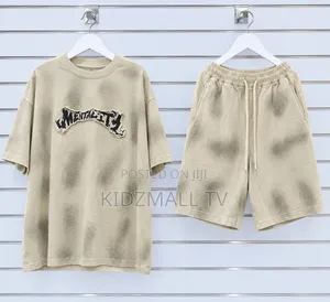 Trendy Beige T-Shirt & Shorts Set