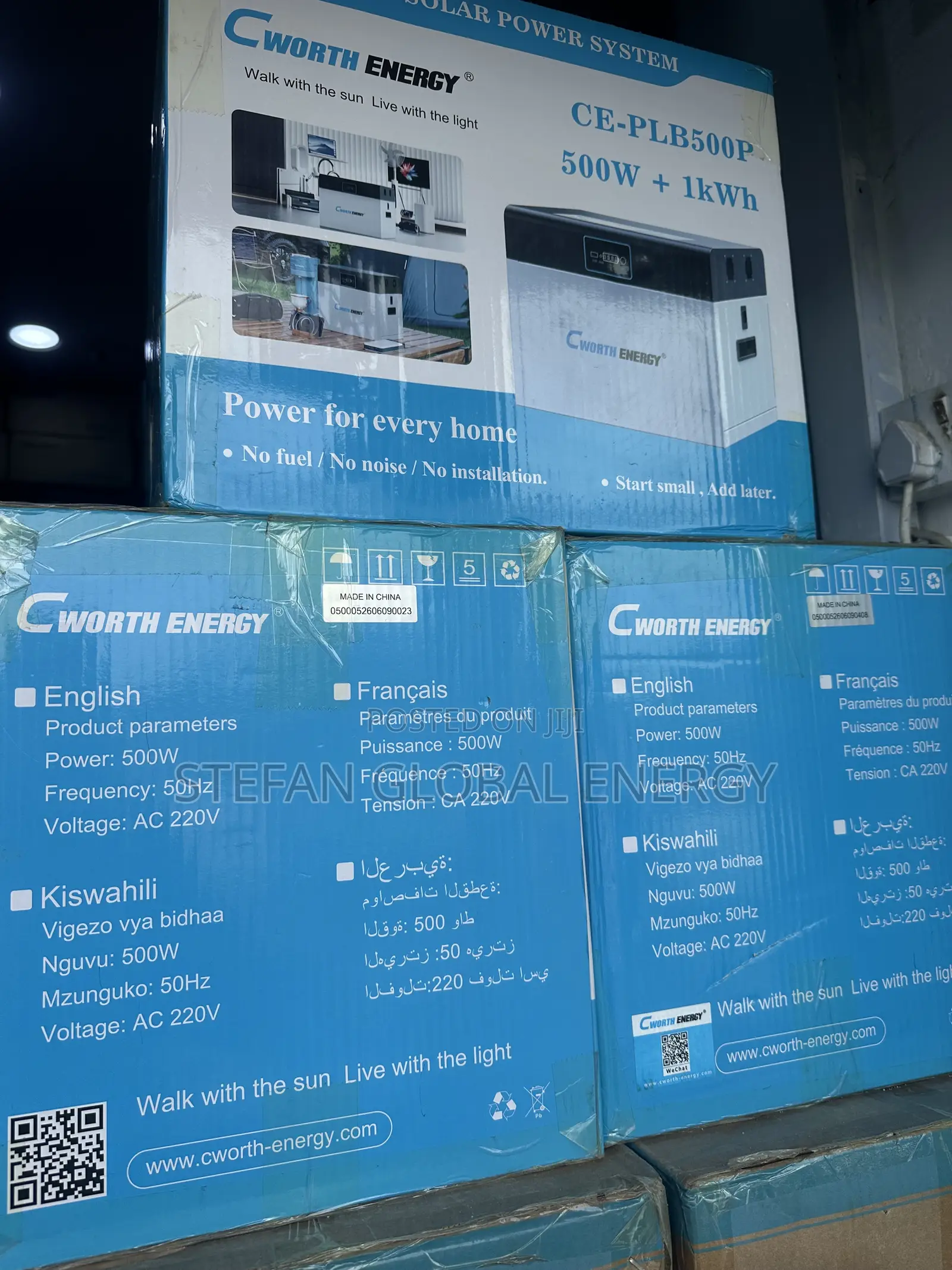 1kwh .500w Output Cworth Solar Generator