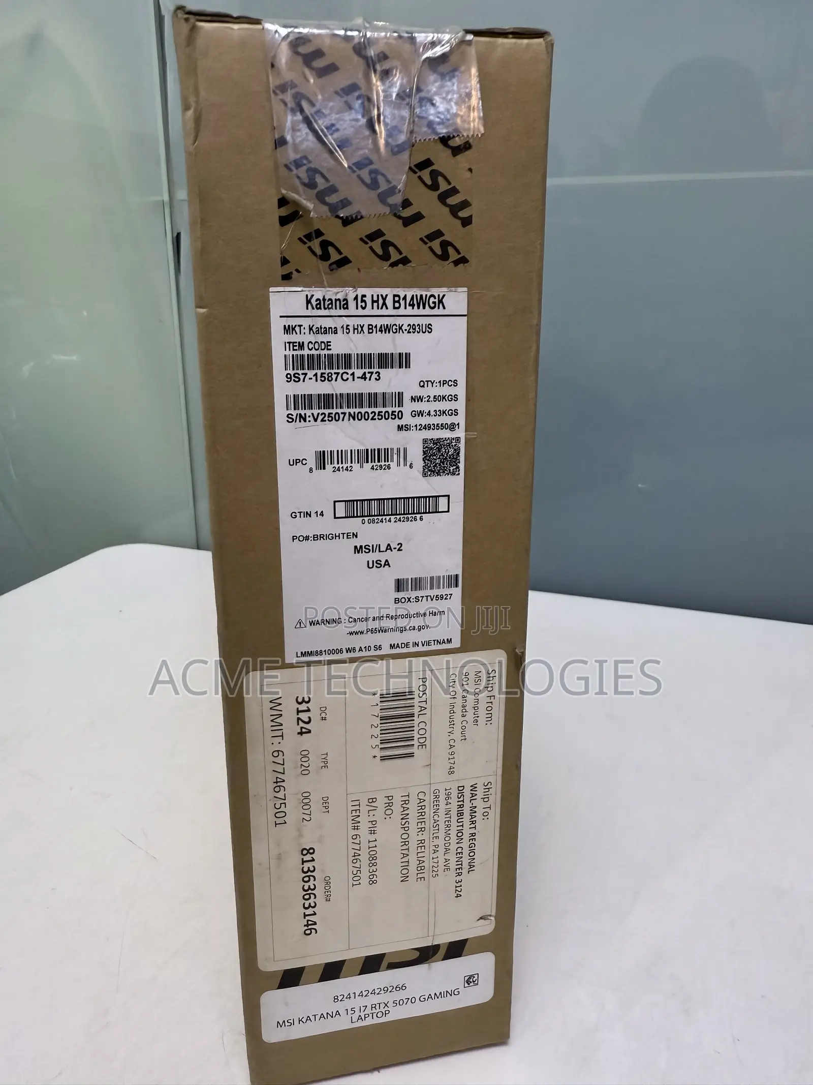 New Laptop MSI Katana 15 16GB Intel Core i7 SSD 1T