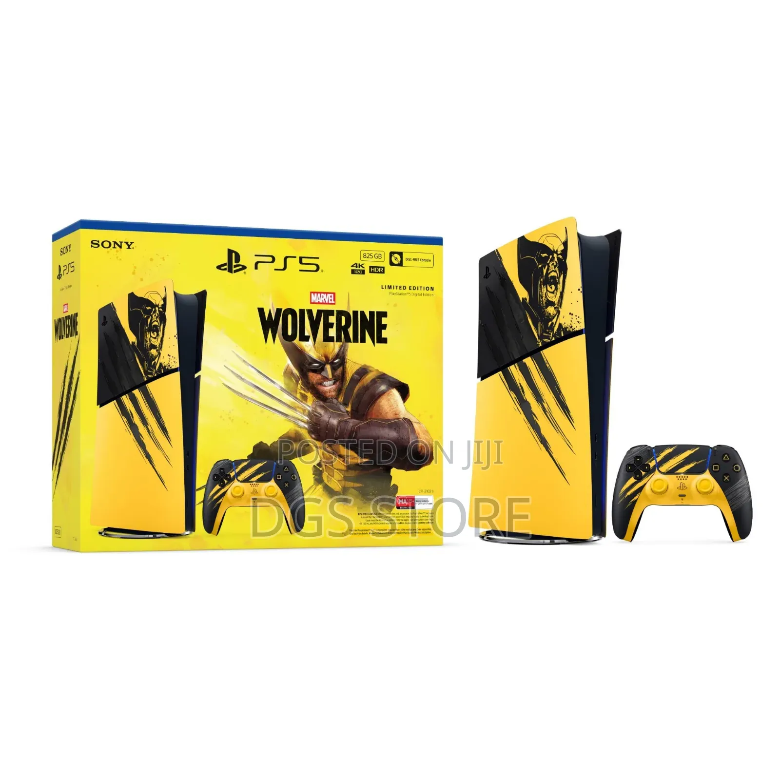 PS5 Digital Edition Marvel's Wolverine Battle Yellow Console Limited
