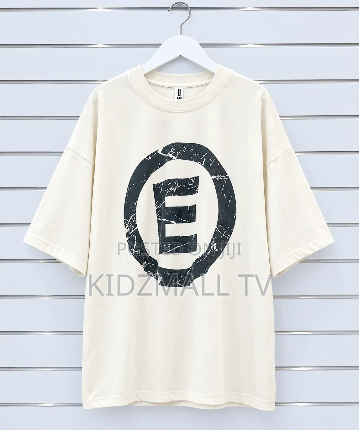 Oversized Cream Graphic T-Shirt
