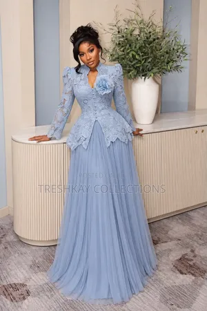 Lace Peplum Pleated Maxi Skirt