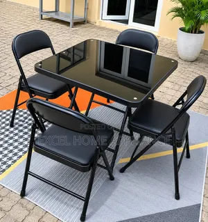 Sleek Executive Folding Table & Chair Set