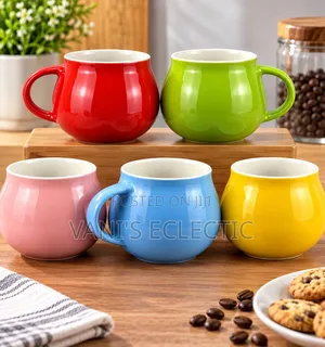 Colorful Ceramic Mugs - Cute Egg Shape Coffee/Tea Cups
