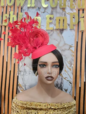 Red Feather Fascinator