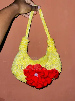 Handmade Yellow and Black Crochet Bags