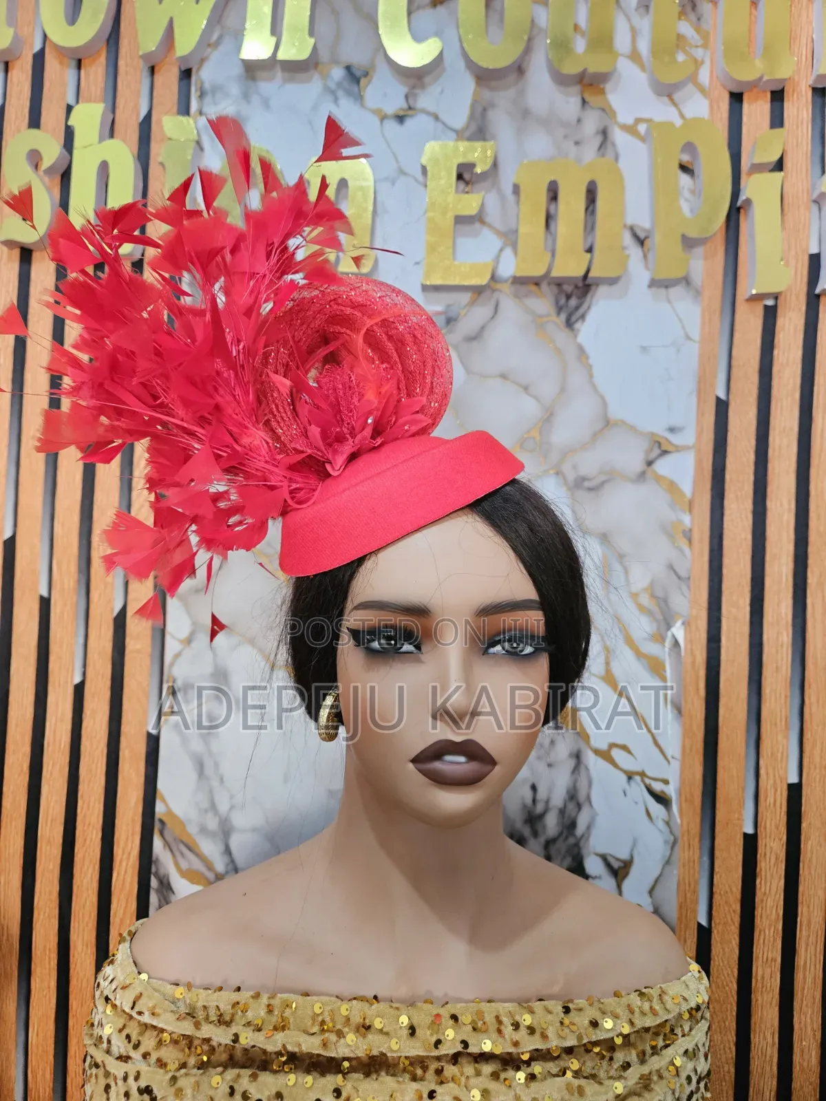 Red Feather Fascinator