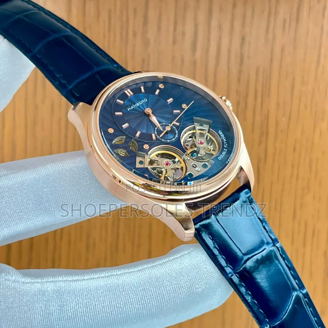 Hanboro Automatic Leather Watch | Timeless Style & Elegance