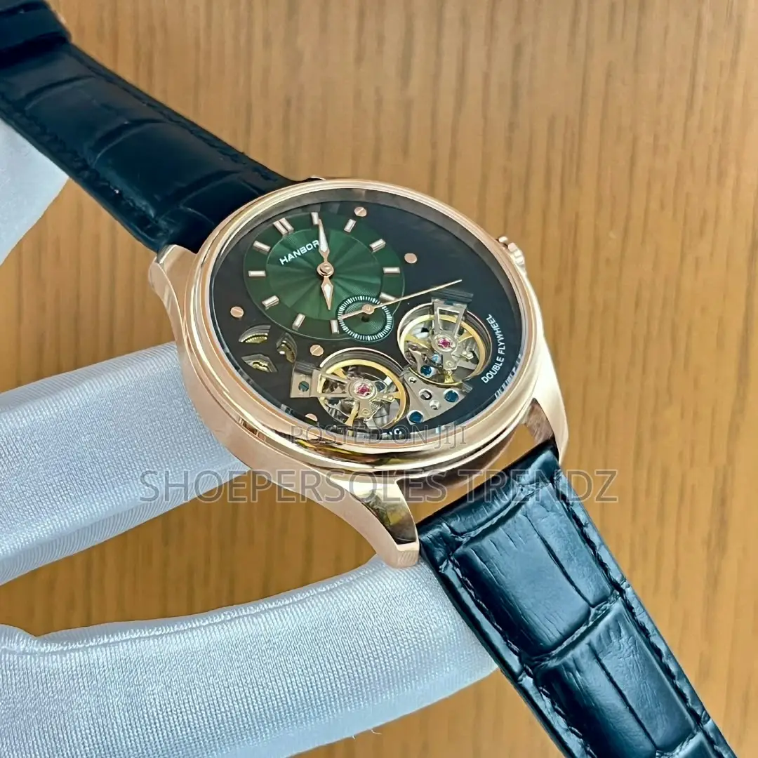 Hanboro Automatic Leather Watch | Timeless Style & Elegance