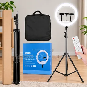 18-Inch LED Ring Light With Tripod Stand,Remote Control &Carrying Bag