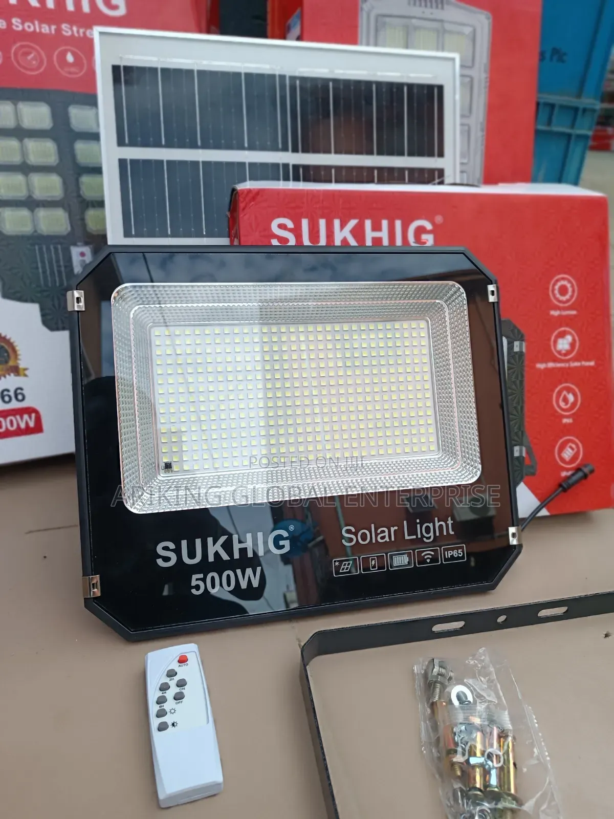 SUKHIG 500W Solar Floodlight – Powerful Outdoor Lighting