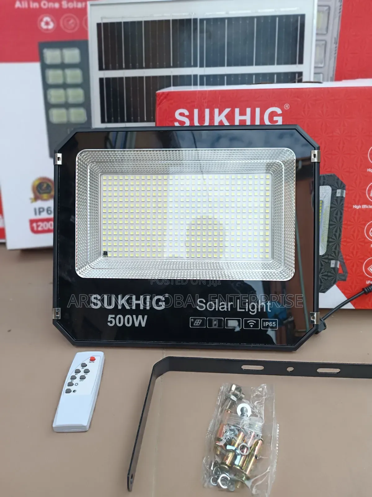 SUKHIG 500W Solar Floodlight – Powerful Outdoor Lighting
