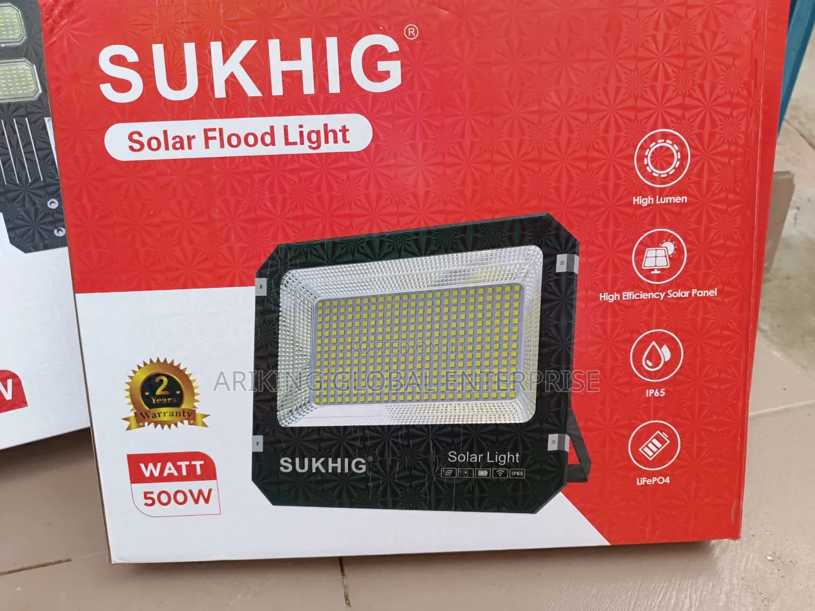 SUKHIG 500W All-in-One Solar Lighting Solution