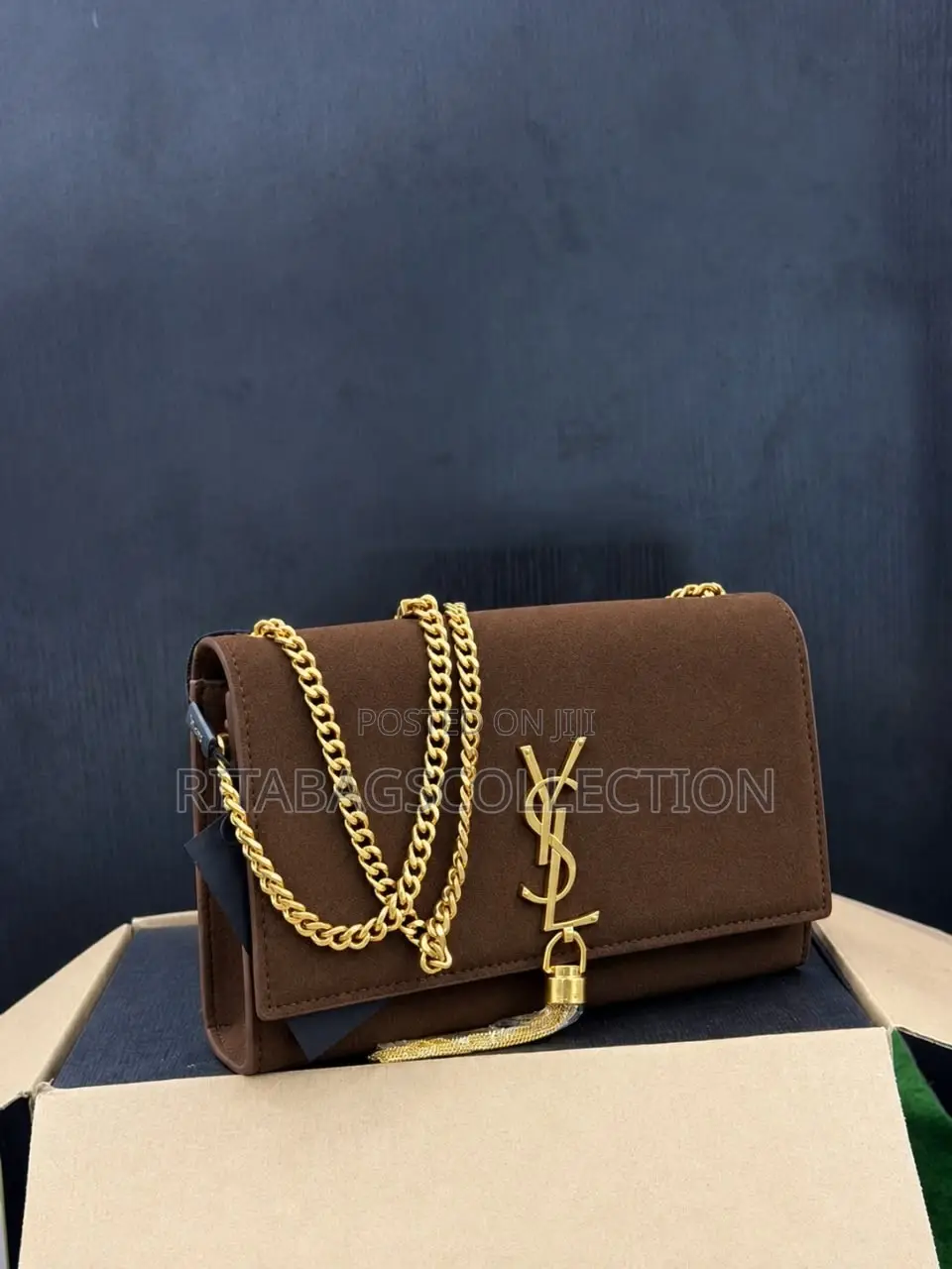 Saint Laurent Cassandre Kate Small Tassel Suede Bag