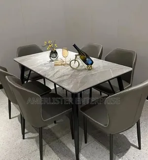 6seater Imported Marble Top Dining Set