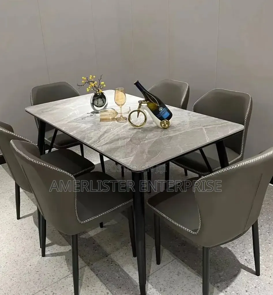 6seater Imported Marble Top Dining Set