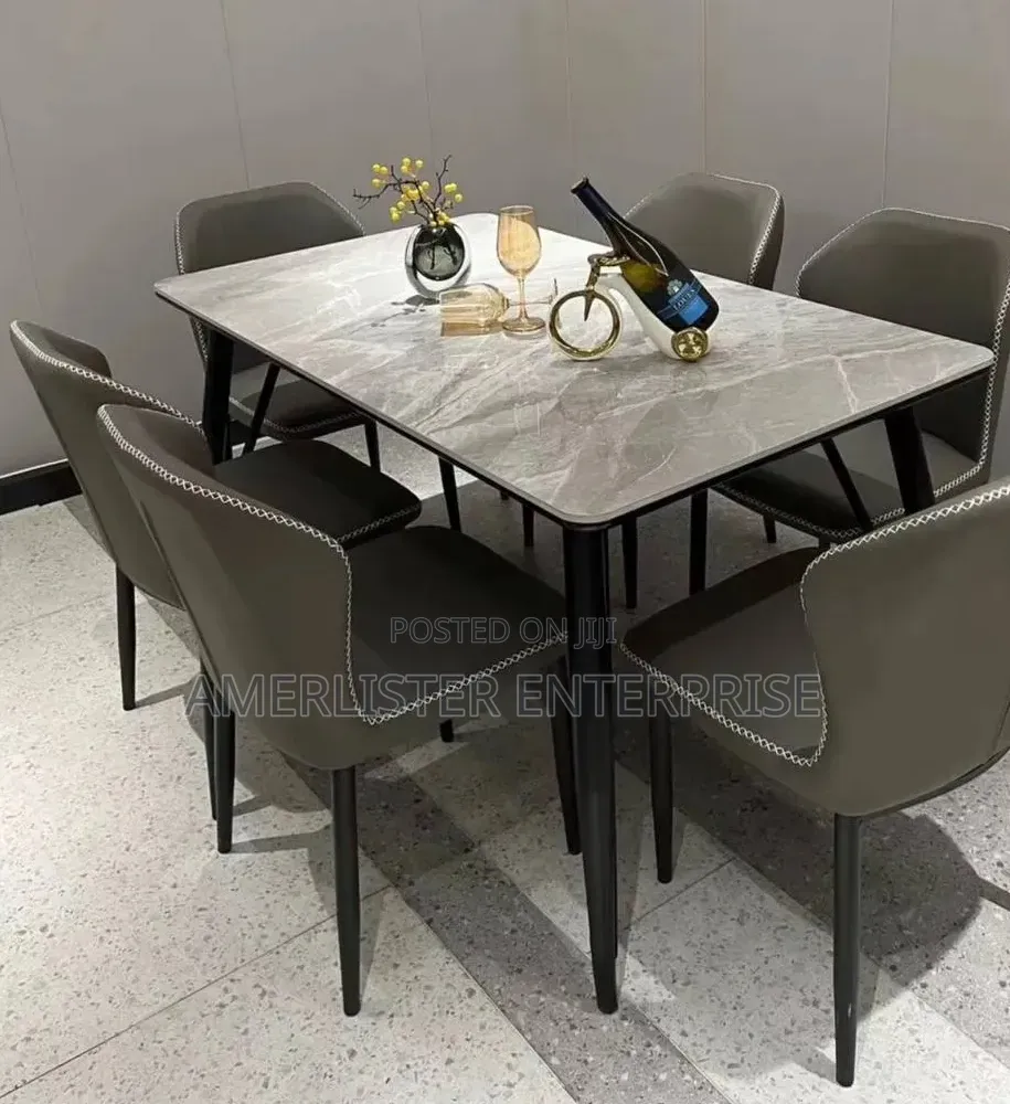 6seater Imported Marble Top Dining Set