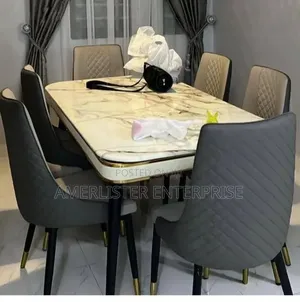 Imported 6-Seater Marble Top Dining Set