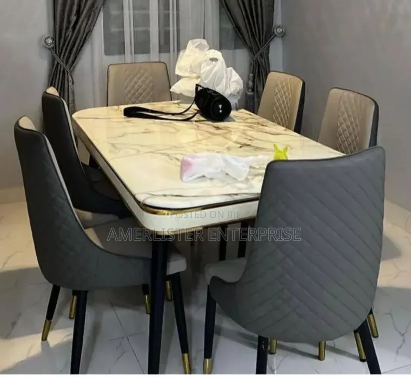 Imported 6-Seater Marble Top Dining Set
