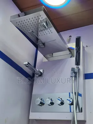 Chrome 5Ways Conduit Shower With 4 Nob Control