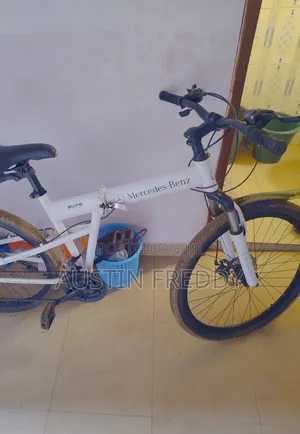 Foldable White Benz Bicycle