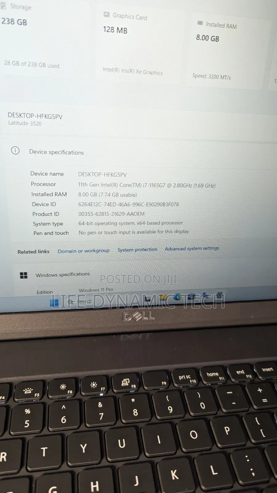 Laptop Dell Latitude 3520 8GB Intel Core i7 SSD 256GB