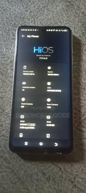 Tecno Pop 8 64 GB Blue