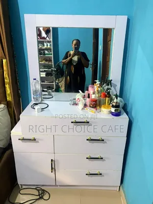 Dressing Mirror & 6by6 Bed Frame With Two Side Drawer