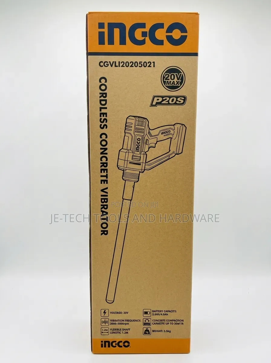 INGCO Cordless Concrete Vibrator, Model CGVLI