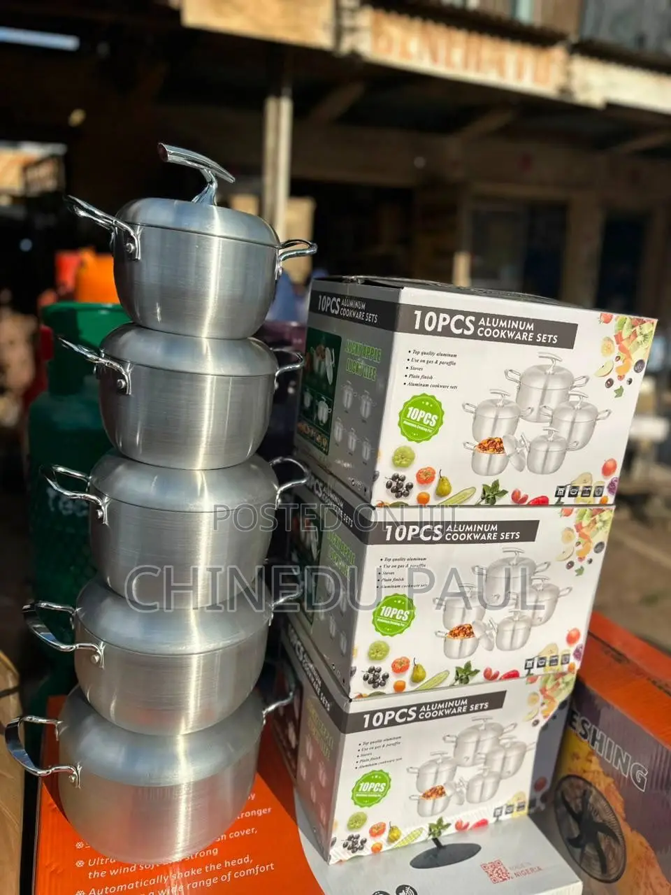 10 PCS Apple-Shaped Aluminium Pot Set