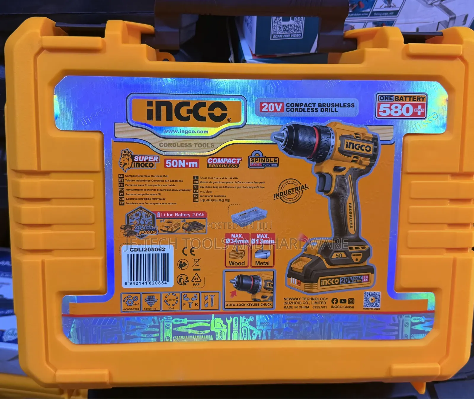 INGCO 20V Compact Brushless Cordless Drill 50NM