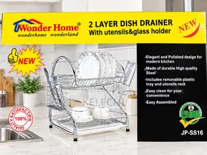 2 Layer Over the Sink Stainless Dish Rack