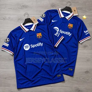 FC Barcelona Blue Retro-Style Jersey – Short Sleeve