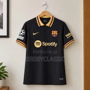 FC Barcelona Black Retro Away Jersey – Premium Quality