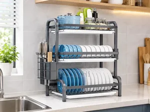 Multifunctional Over the Sink 3 Layers Bowl Rack (Giant)