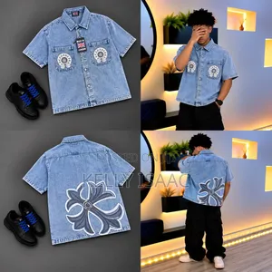 Available Short Sleeve Jeans Shirt