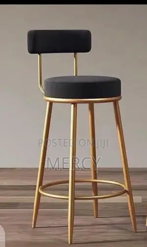 High Bar Stool With Iron Leg