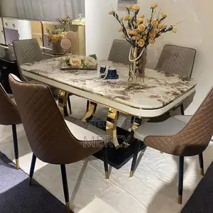 Unique Marble Dining With Six Seaters