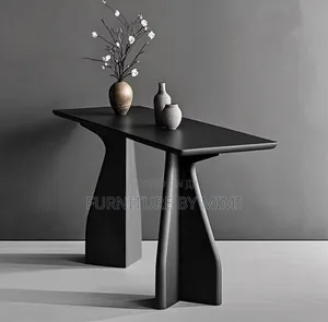 Luxury Modern Matte Black Console Table