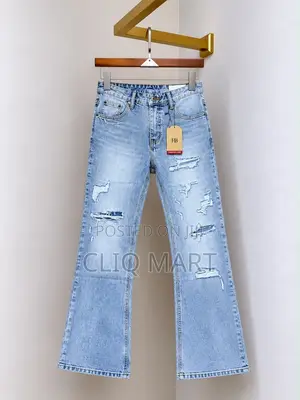 Distressed & Clean Flared Denim Jeans | Multiple Colorways