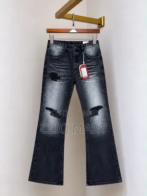 Distressed & Clean Flared Denim Jeans | Multiple Colorways