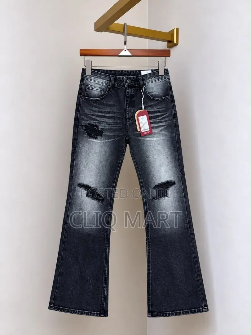 Distressed & Clean Flared Denim Jeans | Multiple Colorways